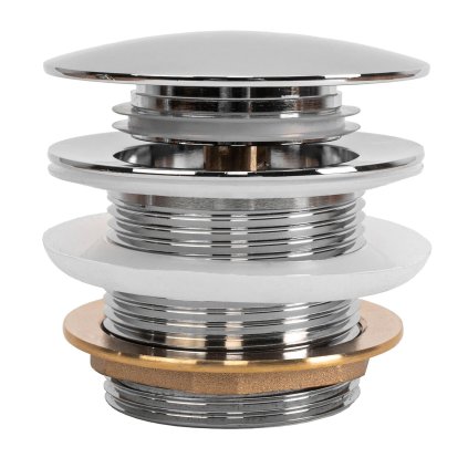 Rea, dop universal de scurgere pentru cadă tip Click-Clack 6cm, fără preaplin, cromat, REA-W2013