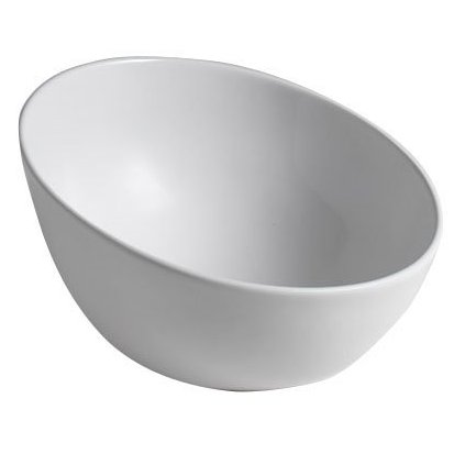 Lavoar ceramic de blat Sapho, DOME OBLIQUO, înalt, Ø 44,5 cm, alb, WH031