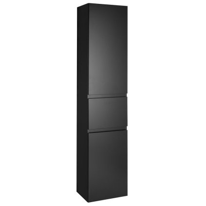 Aqualine, Dulap înalt ALTAIR cu coș 40x184x31cm, negru mat, dreapta, AI685R