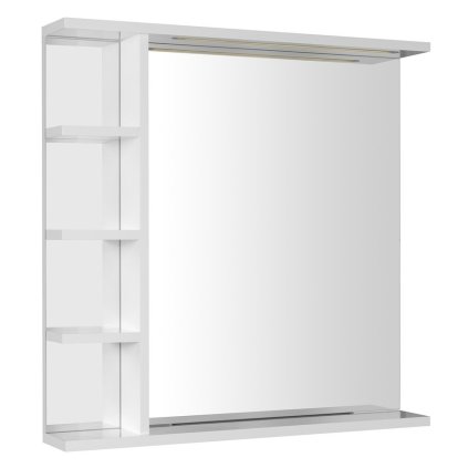 Aqualine, oglindă KORIN STRIP cu iluminare LED și rafturi 70x70x12cm, KO360S