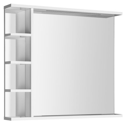 Aqualine, oglindă KORIN STRIP cu iluminare LED și rafturi 80x70x12cm, KO350S