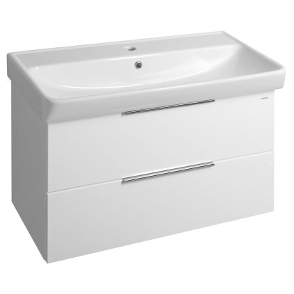 Bruckner, dulap NEON cu chiuveta ceramica 80x41,5 cm, alb, 501.115.0