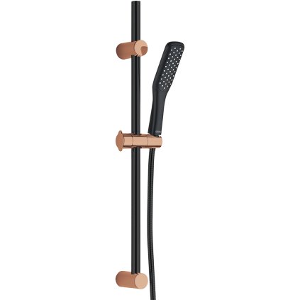 Kuchinox Alanis, coloană de duș 70cm cu set de duș manual, negru-auriu roz, LAV-NQI_81A1