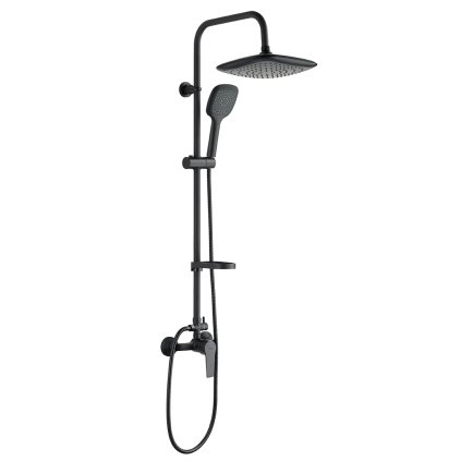 Kuchinox Fiona, coloană de duș cu duș manual și cap de duș, negru mat, LAV-PKF_70KB