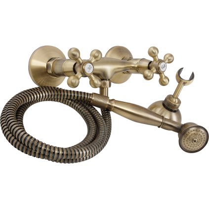 Kuchinox Stilo, baterie duș de perete cu set de duș manual, alamă, LAV-BKI_541D