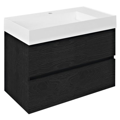 Sapho, Mobilier lavoar ODETTA 82x50x43.5cm, stejar negru, DT085-1818