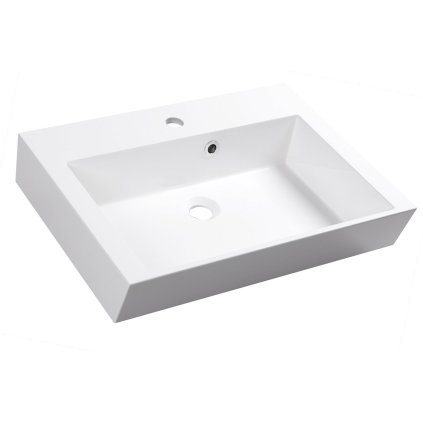 Sapho, chiuveta ORINOKO 60x45cm, marmura turnata, alb, OR060