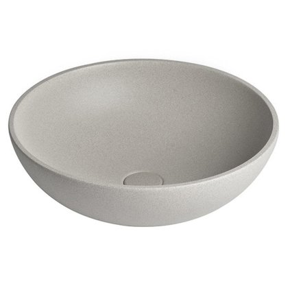 Sapho, lavoar de blat din beton TURF, inclusiv scurgere, diametru 44 cm, gresie albă, AR437