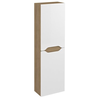 Sapho, Dulap WAVE înalt 40x140x20cm, stânga/dreapta, alb/stejar cuneo, WA250-3025