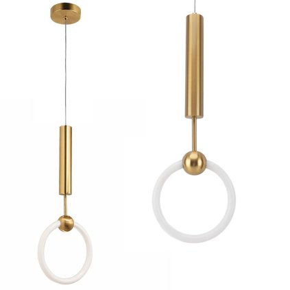 Toolight, lampă suspendată LED 25x55cm, 10W, 3000K, LHJ059-CP1, auriu mat, OSW-60031