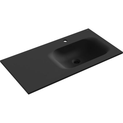 Mexen Vela, lavoar încorporat 91 x 46,5 cm, dreapta, negru mat, 25239071P