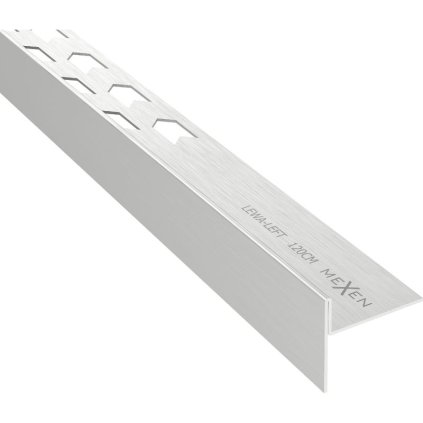 Mexen Line-B, șină de jgheab 120 cm, stânga, oțel periat, 181001120L