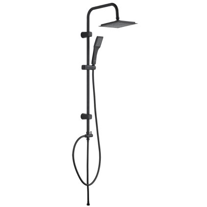 Coloană de duș Kuchinox Hiro cu cap de duș fix și manual, negru mat, LAV-PKH_70KX