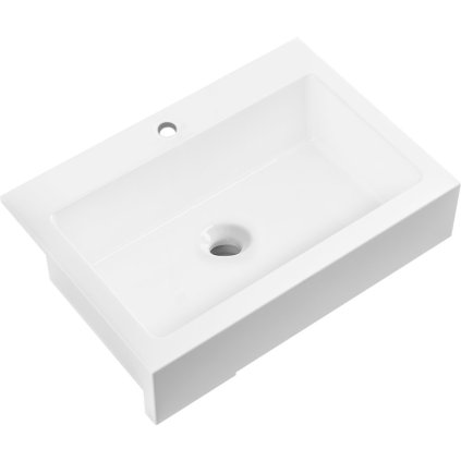Sapho, chiuvetă ceramică ARYA cu orificiu pentru baterie 86x62cm, albă, 50186