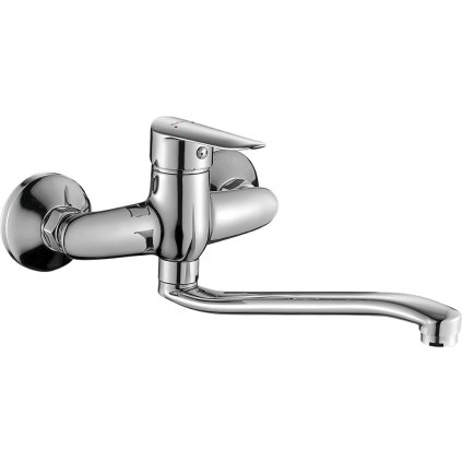 Kuchinox Cento, baterie chiuvetă de perete L-303, cromată, LAV-BKC_080D
