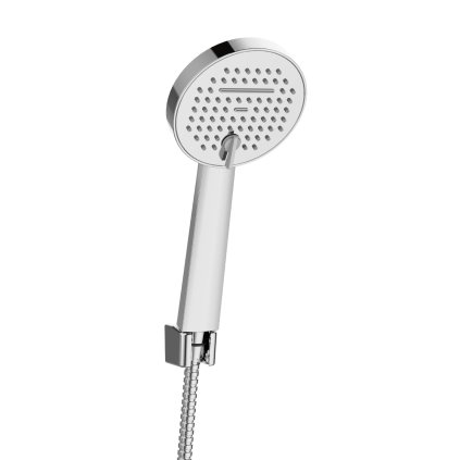 Invena Gabro, set de duș manual cu 1 punct, 2 funcții, cromat, INV-AU-3P-M01-V