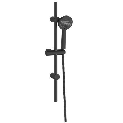 Invena Kalitea, coloană de duș 70cm cu cap de duș manual, cap de duș manual cu 2 funcții, negru mat, INV-AU-72-Z04-V