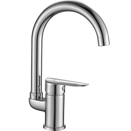 Kuchinox Cento, baterie chiuvetă cu pipă în formă de U, cromată, LAV-BKC_068D