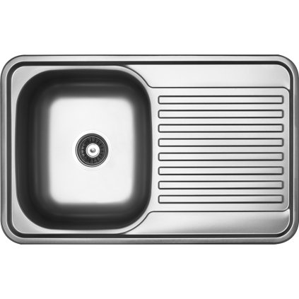 Kuchinox Faro, chiuvetă din oțel inoxidabil cu 1 compartiment 780x480x185 mm, suprafață netedă, oțel, LAV-SKH_011T