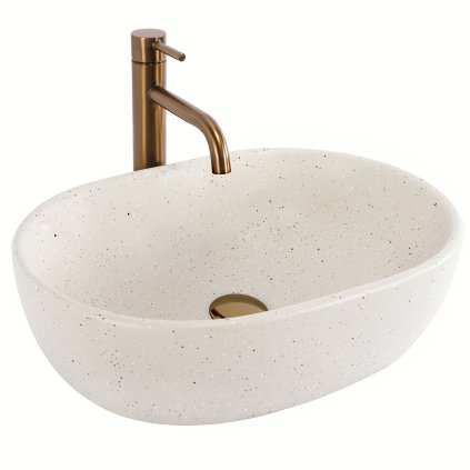 Lavoar de blat Rea Amelia, 480x345x135 mm, imitație piatră-nisip, REA-U8480