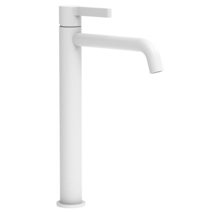 Sapho, baterie lavoar cu piedestal ICONIC, înaltă, alb mat, AF006W