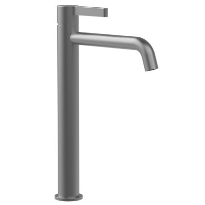 Sapho, baterie lavoar cu piedestal ICONIC, înaltă, grafit, AF006GM