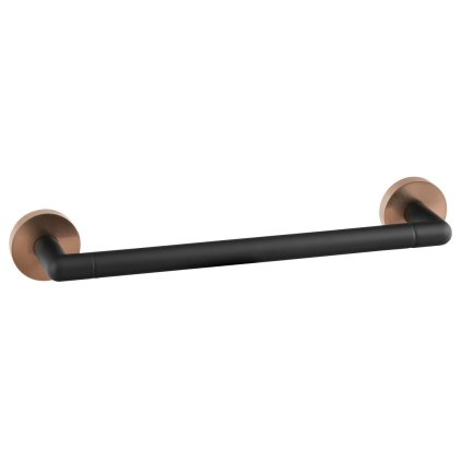 Sapho, suport pentru prosoape LARISSA 300 mm, negru/cupru mat, WS009BC