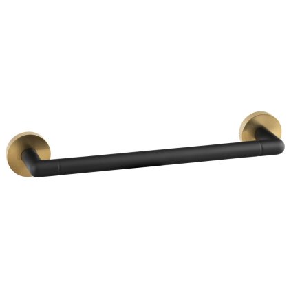Sapho, suport pentru prosoape LARISSA 300mm, negru/auriu mat, WS009BG