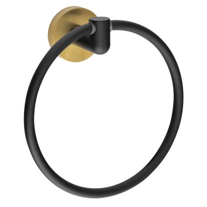 Sapho, suport pentru prosoape LARISSA circular, negru/auriu mat, WS006BG