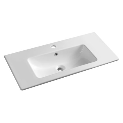 Sapho, lavoar ceramic PRACTICO 80x40cm, alb, 44080