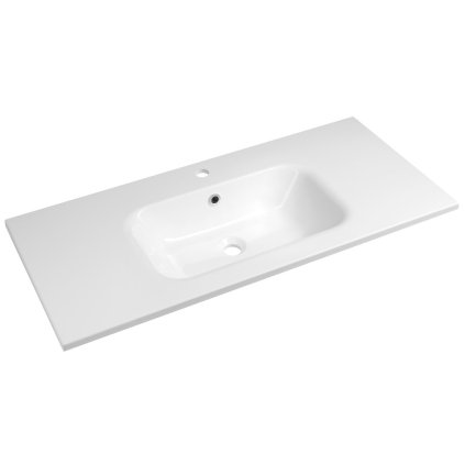 Sapho, lavoar SIDRA 101x46cm, marmură turnată, alb, SD101