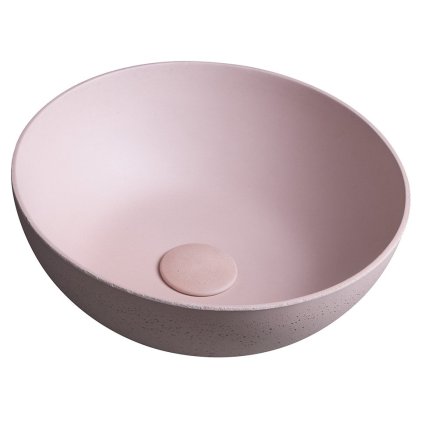 Sapho, lavoar de blat din beton FORMIGO, diametru 39cm, roz mat, FG321