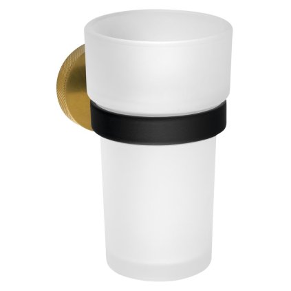 Sapho, sticlă LARISSA, sticlă cu lapte, negru/auriu mat, WS004BG