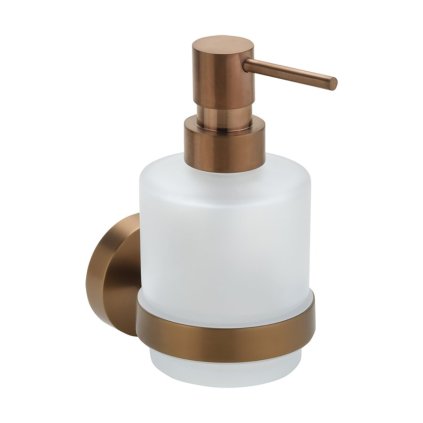Sapho, dozator de săpun X-ROUND COPPER 200ml, sticlă cu lapte, cupru mat, XR103PG