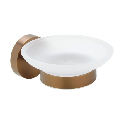 Sapho, savonieră X-ROUND COPPER, sticlă cu lapte, cupru mat, XR803PG