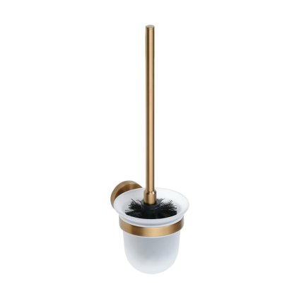 Sapho, suport perie toaletă X-ROUND COPPER, sticlă mată, cupru mat, XR303PG