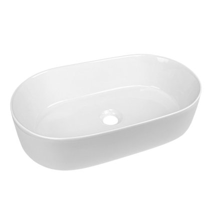 Mereo, Lavoar de blat Mereo fără preaplin, 530x315x135 mm, rotund, ceramic - pentru livrare pe palet, MER-UC533214O