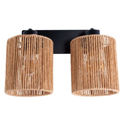 Toolight, lampă de perete 2xE27, APP1824-2W, negru mat-maro, OSW-09316