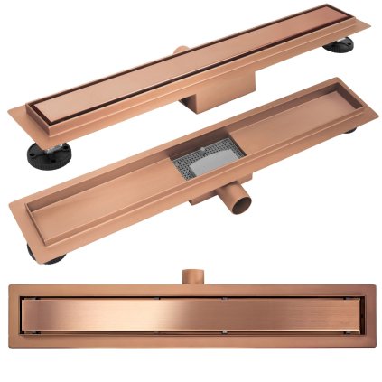 Rea Neox, scurgere de duș din oțel inoxidabil 70cm, 2 în 1, cupru mat, REA-G4898