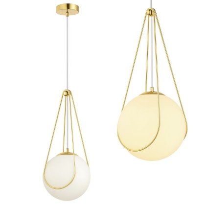 Toolight, lampă de tavan 20cm, 1xE27, APP1793-1CP, alb-auriu, OSW-04351