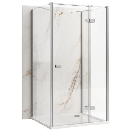 Rea Atlas, cabină de duș 90 (ușă) x 100 (perete), partea dreaptă, sticlă transparentă de 6 mm, profil cromat, KPL-K4961