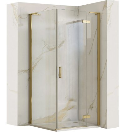 Rea, Cabină de duș REA Hugo 90x80 Gold Brush, KPL-K8414
