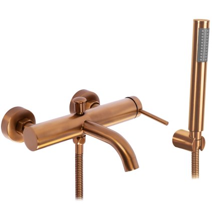 Rea Spot, baterie cadă cu set de duș manual, cupru mat, REA-B2084