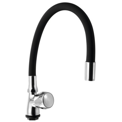 Aqualine, Valvă statică 1/2´´, braț flexibil, negru/crom, ZY1807F