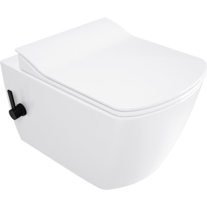 Deante Blur, vas de toaletă cu funcție de bideu 525x372x349 mm, alb lucios-negru mat, DEA-CDZ_6WNW
