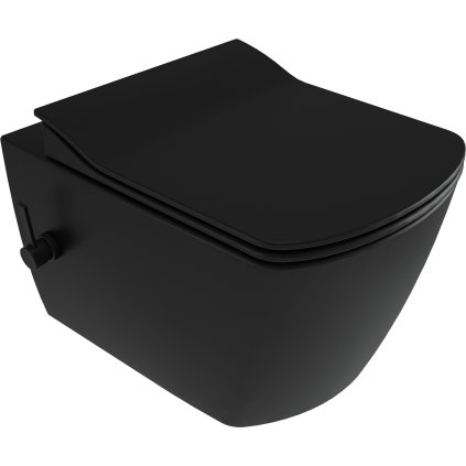 Deante Blur, vas de toaletă cu funcție de bideu 525x372x349 mm, negru mat, DEA-CDZ_NWPW