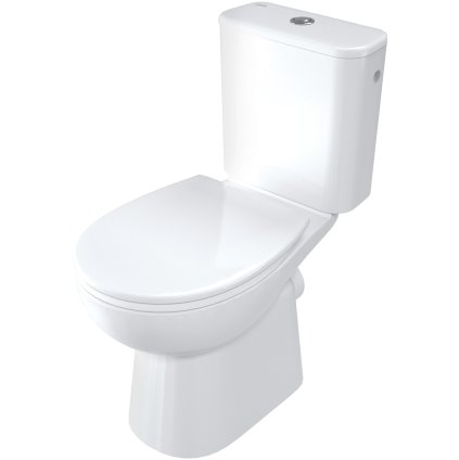 Deante, Combinație WC 635x350x755 mm + capac WC, alb lucios, DEA-CDFD6RPS