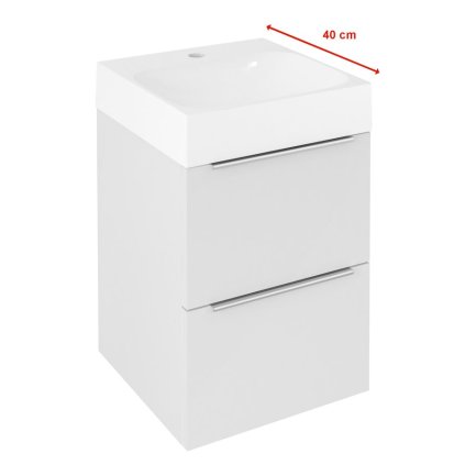 Sapho, Dulap lavoar EMONA 39.4x55x39cm, alb lucios, EM040-3030