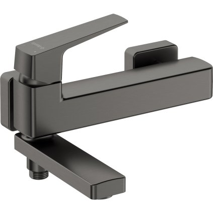 Deante Blur, baterie de cadă cu montare pe perete și gură rotativă, 150 mm, grafit, DEA-BQL_D12M