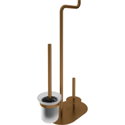 Accesorii Deante Silia, suport pentru hârtie igienică și perie de toaletă cu 3 funcții, bronz periat, DEA-ADI_C732